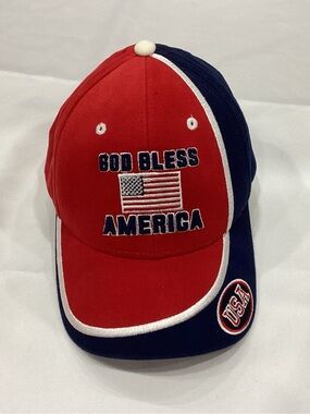 God Bless America Red & Navy USA Baseball Cap